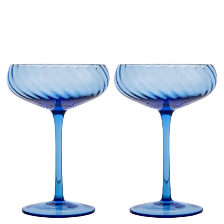 Opacity champagnefat 30 cl 2 stk blå