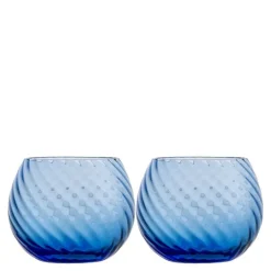 Opacity vannglass 22 cl 2 stk blå