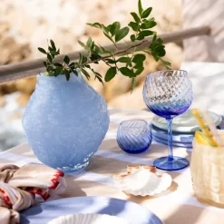 Opacity vannglass 22 cl 2 stk blå