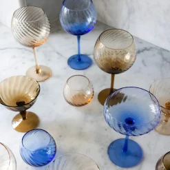 Opacity vinglass 47 cl 2 stk blå