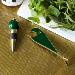 Open bar tilbehør 2 stk gylden/grønn