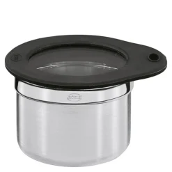 Oppbevaringsboks 30 cl 8x6,5 cm stål/klar/svart