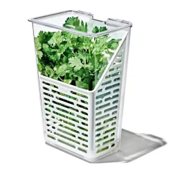 Oppbevaringsboks til kjøleskap 15,5x23 cm klar/hvit