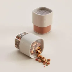 Oppbevaringssett 3 deler beige/blank