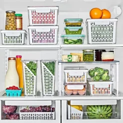 Oppbeveringsboks til kjøleskap 37x9,5 cm klar/hvit