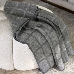 Oppdal ullpledd 130x200 cm grå