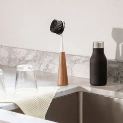 Oppvaskbørste 23 cm eik/hvit