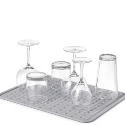 Oppvaskmatte i silikon grå