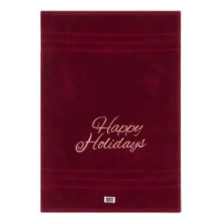 Orginal håndkle Happy Holidays 50x70 cm vinrød