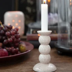 Orient antik lysestake 14 cm nougat