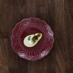 Orient assiett 19 cm vinrød