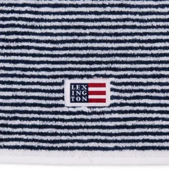 Original håndkle 30x50 cm stripet hvit/navy