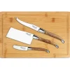 Ostebrett med 3 kniver i bambus