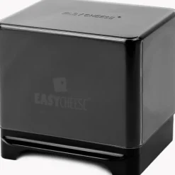 Osteklokke 1 kg svart