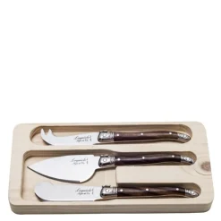 Ostekniver 3 stk dark wood