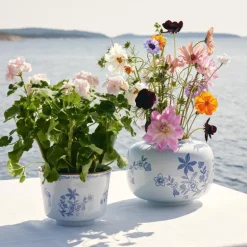 Ostindia krukke 20x15 cm blå