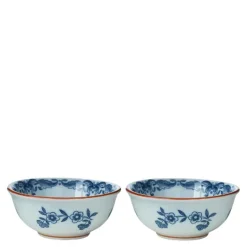 Ostindia skål 10 cl 2 stk blå