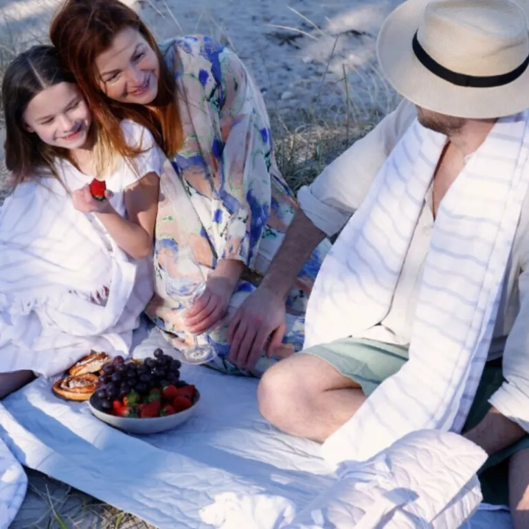 Outdoor Collection piknikteppe 120x180 cm powder blue