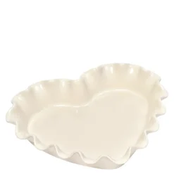 Paiform hjerte 33x29 cm 1,5L krem