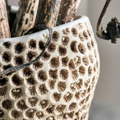 Pan vase 29 cm beige