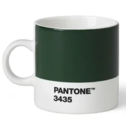 PANTONE espressokopp med hank 12 cl mørk grønn