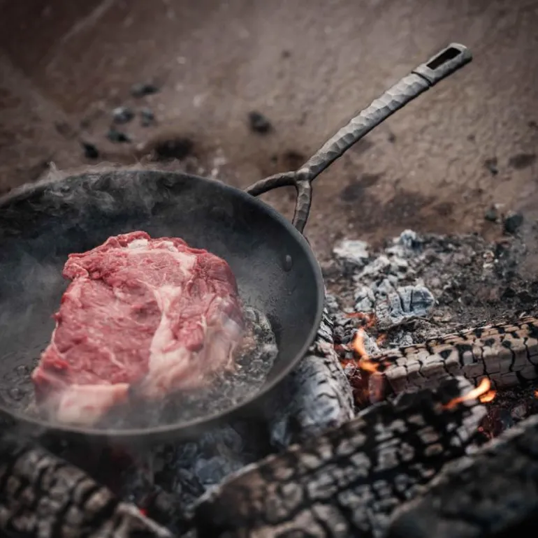 Papillon lettvektsgryte m/keramisk lokk 24 cm blå/beige