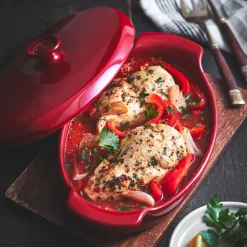 Papillote gryte 0,9L rød