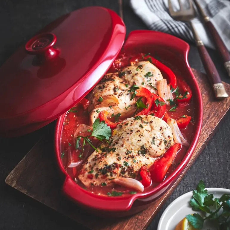 Papillote gryte 0,9L rød