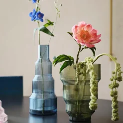 Pavilion vase 35 cm blå