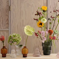 Pavilion vase 13,4 cm dark amber