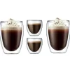 Pavina kaffeglass sett 4 stk 8 cl + 35 cl