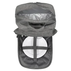 Peri piknikryggsekk for 2 personer 26x17x35 cm grå