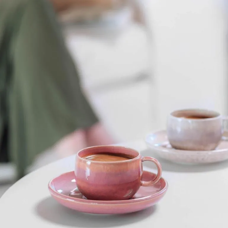 Perlemor coral fat til espressokopp 12 cm