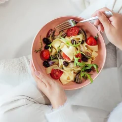 Perlemor coral pastaskål 22 cm