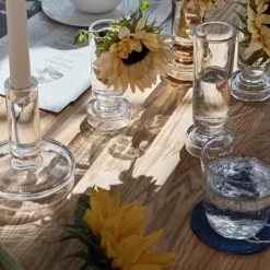 Petra lysestake 11 cm klart glass