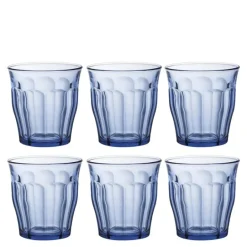 Picardie vannglass 25 cl 6 stk marin blå