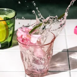 Picardie vannglass 25 cl 4 stk rosa