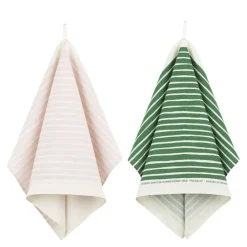 Piccolo kjøkkenhåndkle 2 stk 43x70 cm grønn/rosa/hvit