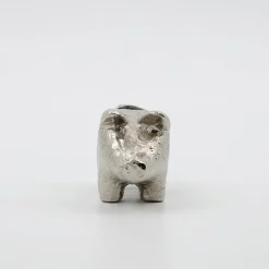 Pig lysestake 8,5 cm antikksølv