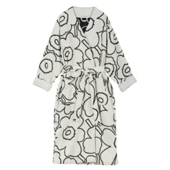 Piirto Unikko badekåpe large hvit/svart