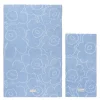 Piirto Unikko håndklesett 160x100 cm/100x50 cm 2 stk blå/hvit