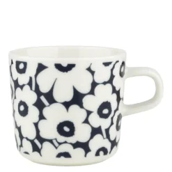 Pikkuinen unikko kopp 20 cl mørkblå/hvit