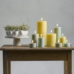 Pillar LED kubbelys 8x15 cm lys gul