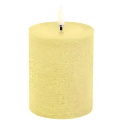 Pillar LED kubbelys 8x10 cm lys gul