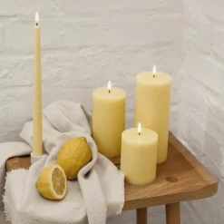 Pillar LED kubbelys 8x10 cm lys gul