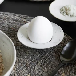 Pion eggeglass 9 cm 4 stk grå/hvit