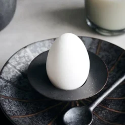 Pion eggeglass 9 cm 4 stk svart/brun