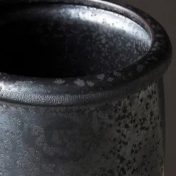 Pion krukke 15x11,5 cm svart/brun