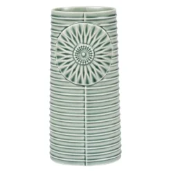 Pipanella Lines oval vase 18,1x8,5 cm grønn