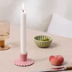 Pipanella lysestake 4,5 cm bubble lines dusty rose